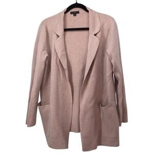 J.Crew Eloise Light Pink Open-Front Sweater Blazer Cardigan Small Merino Blend